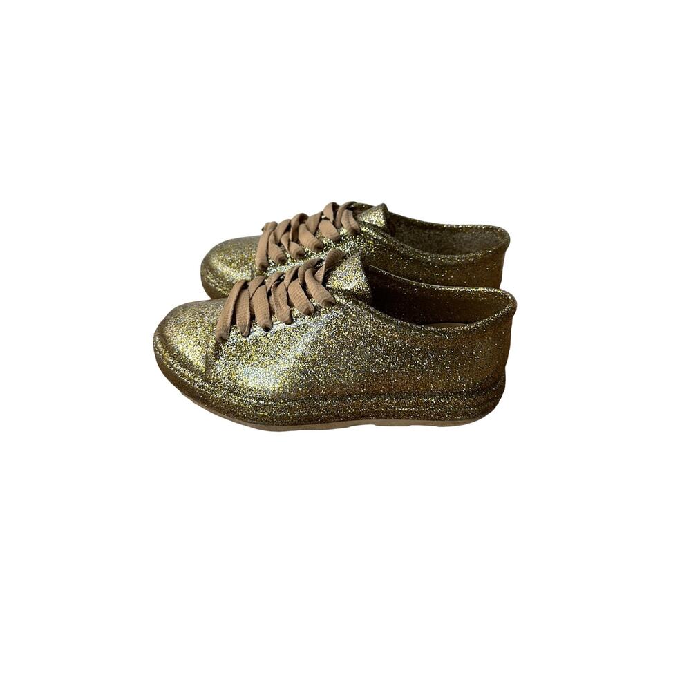 Mini Melissa Shoes Mel be Gold Glitter Jelly Sneakers Size Youth 11